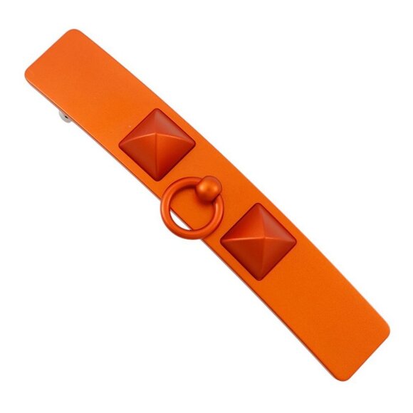 HERMES Caprice Hair Clip Aluminium Orange - Picture 2 of 9